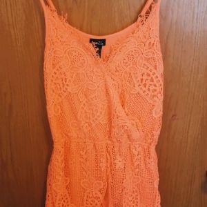 orange/peach romper